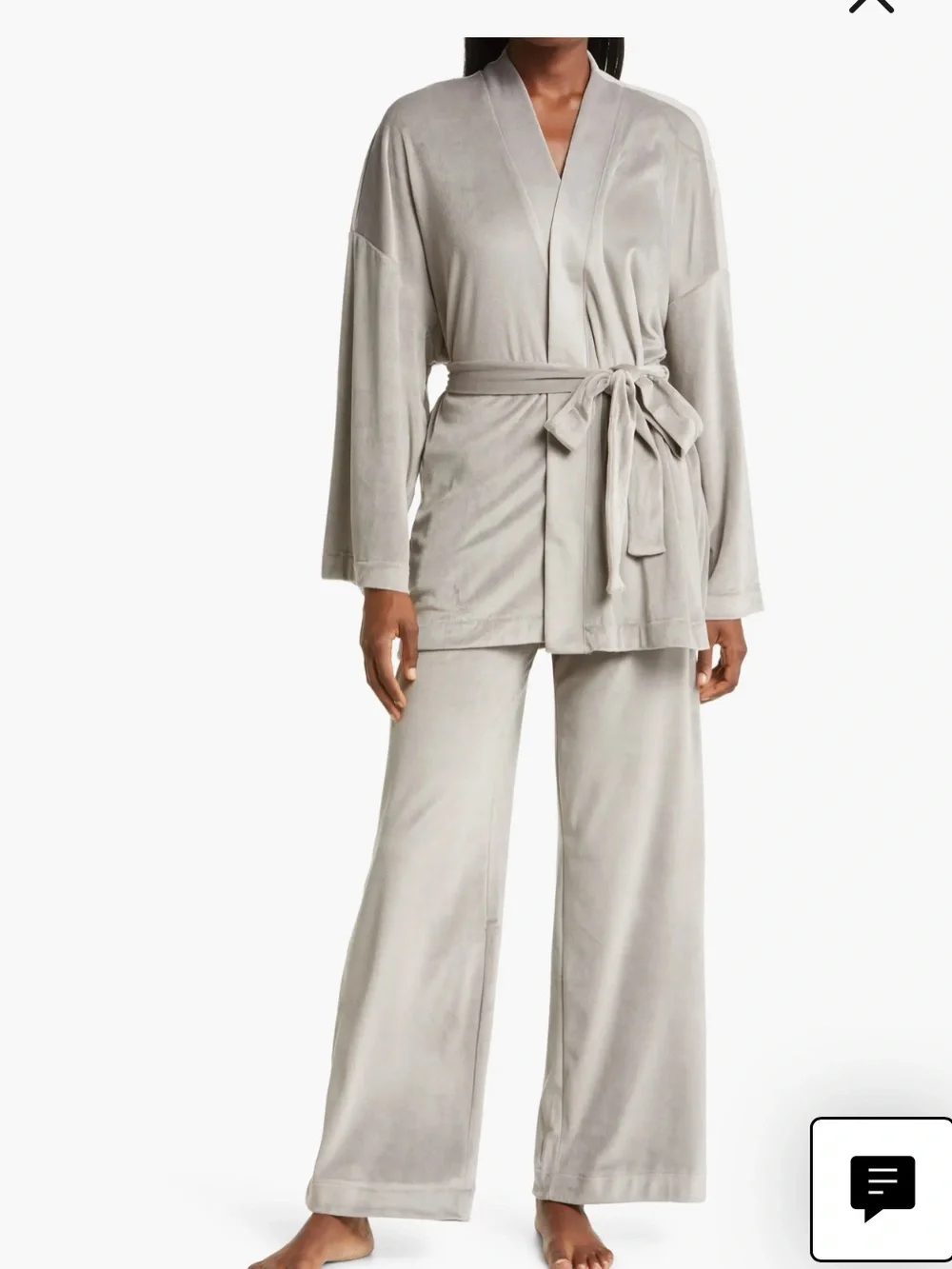 NWT SKIMS Women's Velour Wrap Lounge Set